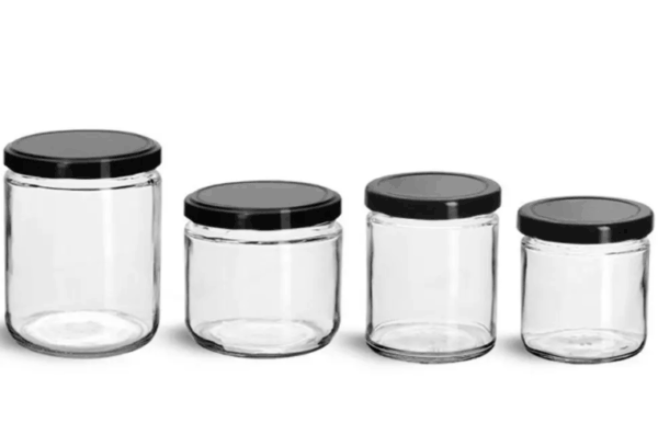 glass salsa jar